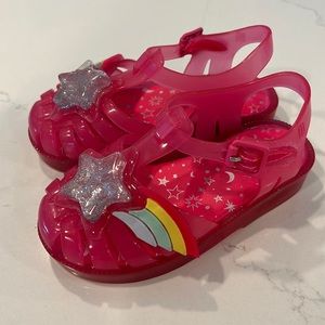 Mini Melissa Star Rainbow Possession II Glitter Sandal